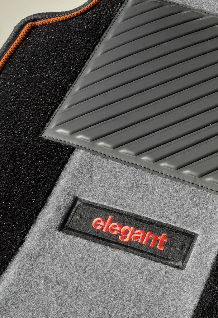 Edge Carpet Car Floor Mat For Toyota Etios - Black Grey | Elegant Auto Retail