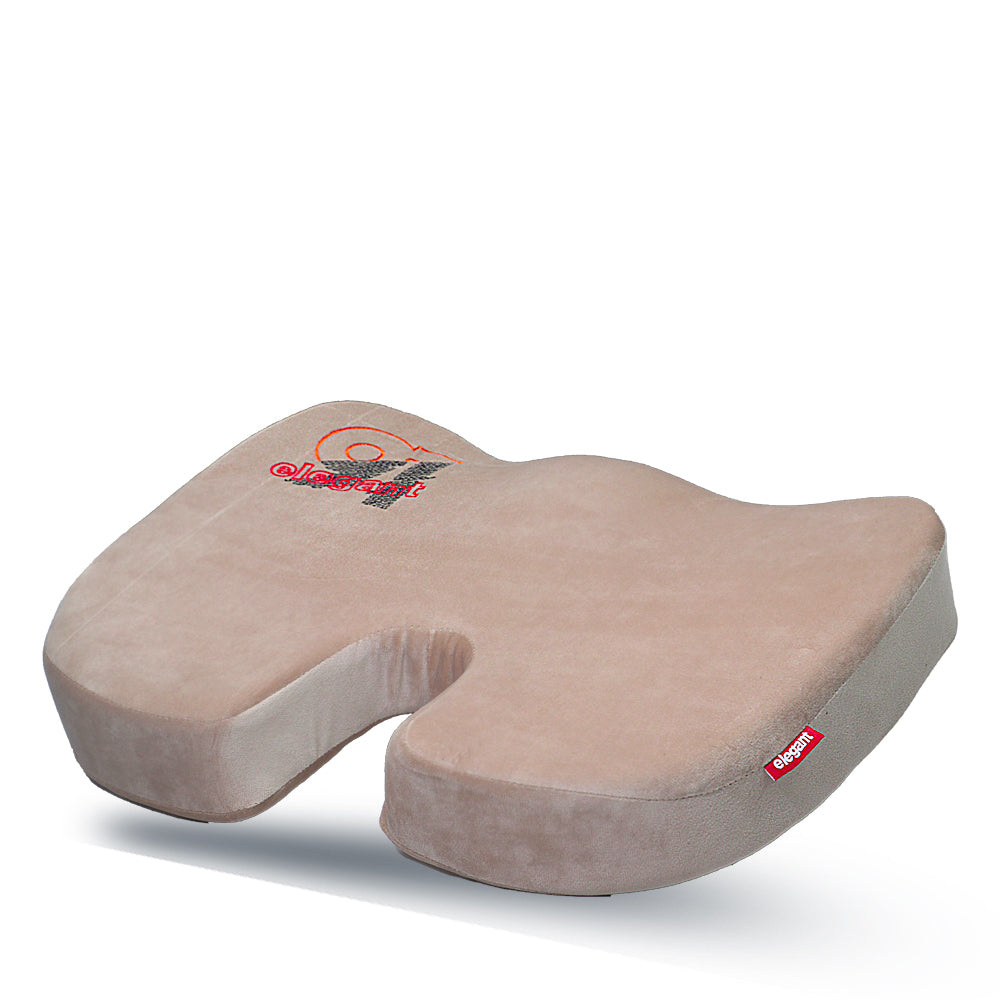 Elegant 91 Memory Foam Coccyx Seat Cushion Pillow In Beige | Elegant Auto Retail