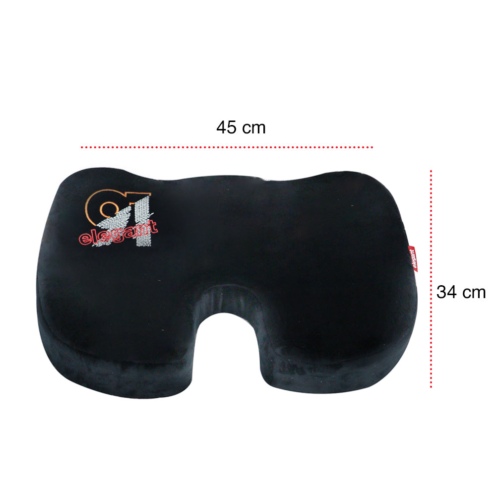 Elegant 91 Memory Foam Coccyx Seat Cushion Pillow In Black | Elegant Auto Retail