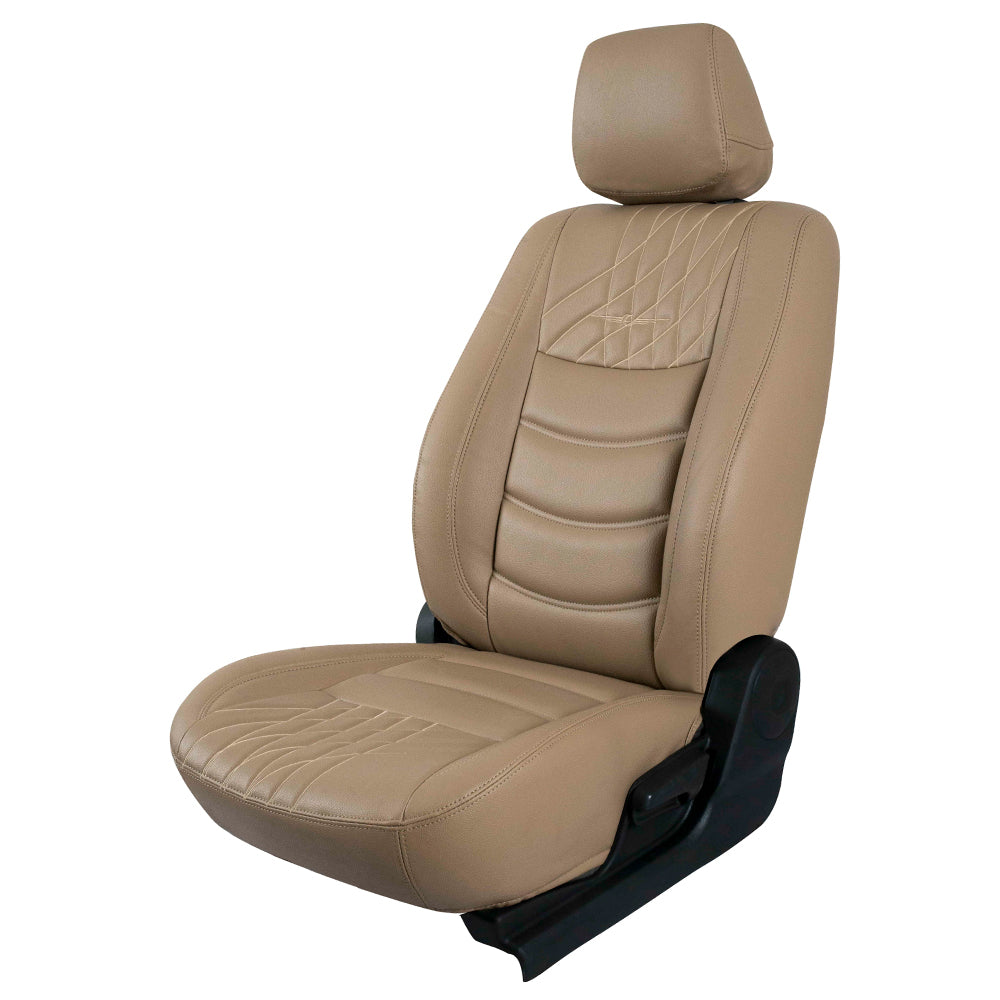 Glory Colt Art Leather Car Seat Cover For Honda Civic - Beige | Elegant Auto Retail