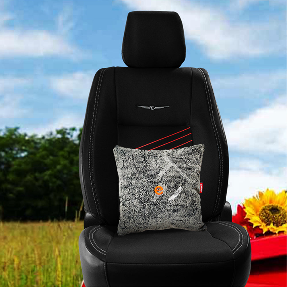 Comfy Dark Grey Elegant Silky Car Cushion Pillow Set of 2 | Elegant Auto Retail