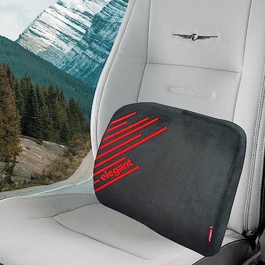 Cross Memory Foam Lumbar Support Back Rest Pillow | Elegant Auto Retail