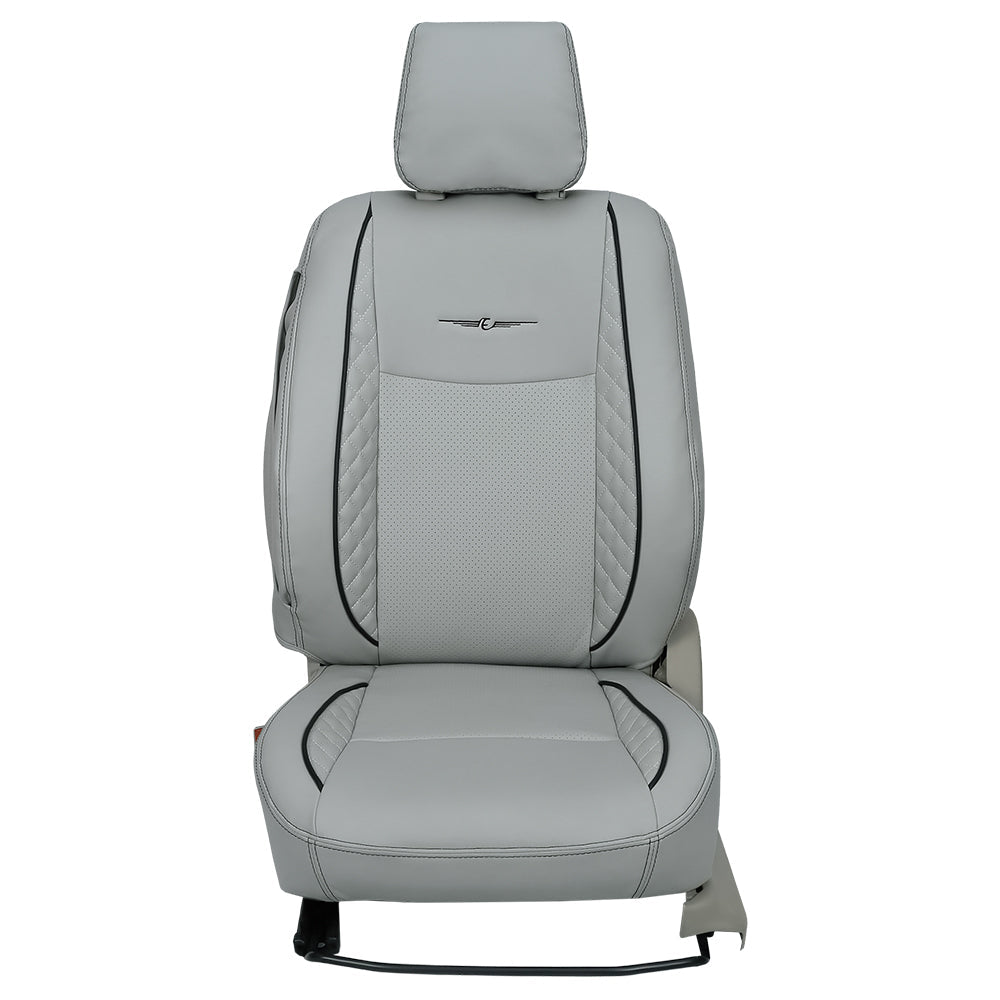 Vogue Cube Art Leather Car Seat Cover For MG Astor | in CGrey Colour | Elegant Auto Retail