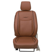 Vogue Cube Art Leather Car Seat Cover For Maruti Brezza | in Tan Colour | Elegant Auto Retail