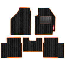 Load image into Gallery viewer, Cord Carpet Car Floor Mat Black And Orange (set of 5)
