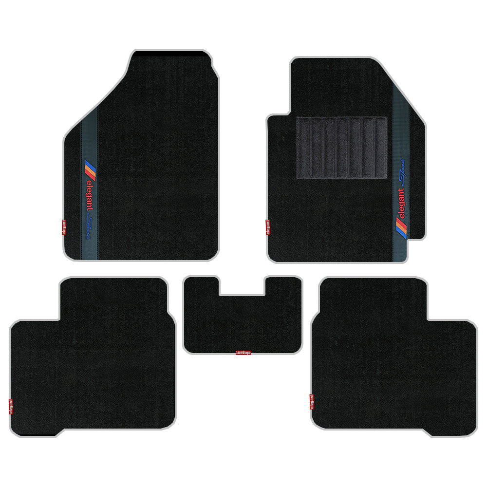 Sports Carpet Car Floor Mat For Maruti Dzire - Black | Elegant Auto Retail