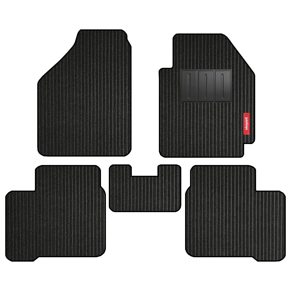 Cord Carpet Car Floor Mat For Maruti Dzire - Black Black | Elegant Auto Retail