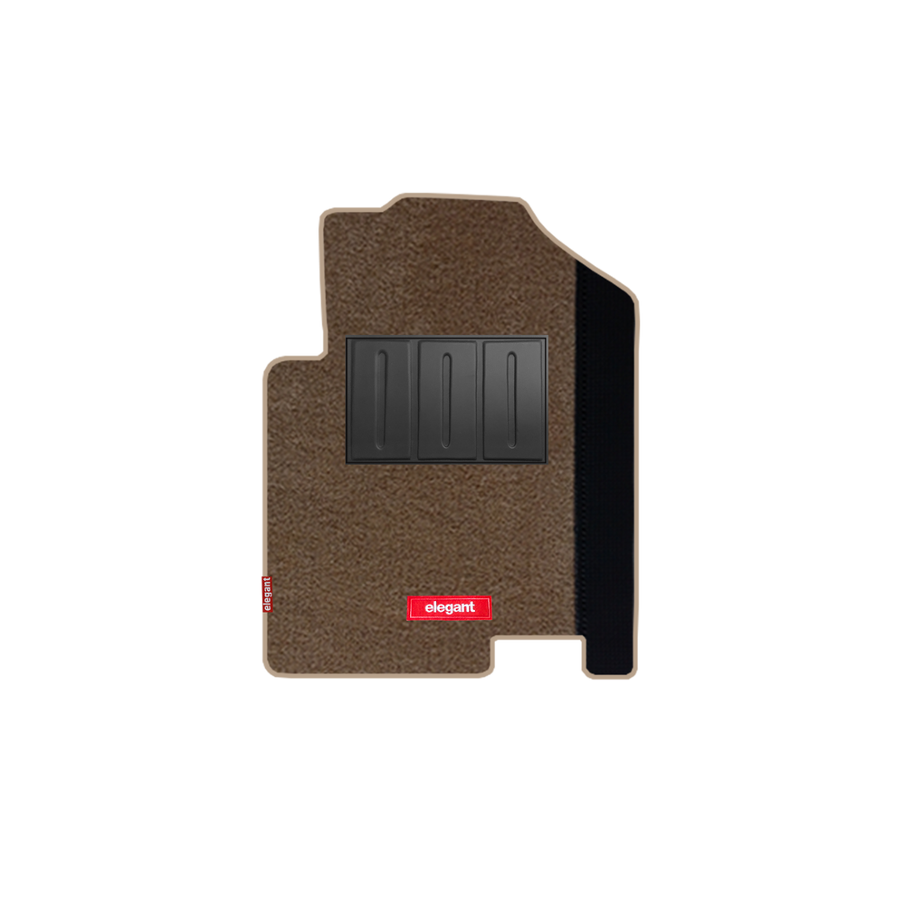Duo Carpet Car Floor Mat For Hyundai Verna - Beige Black | Elegant Auto Retail