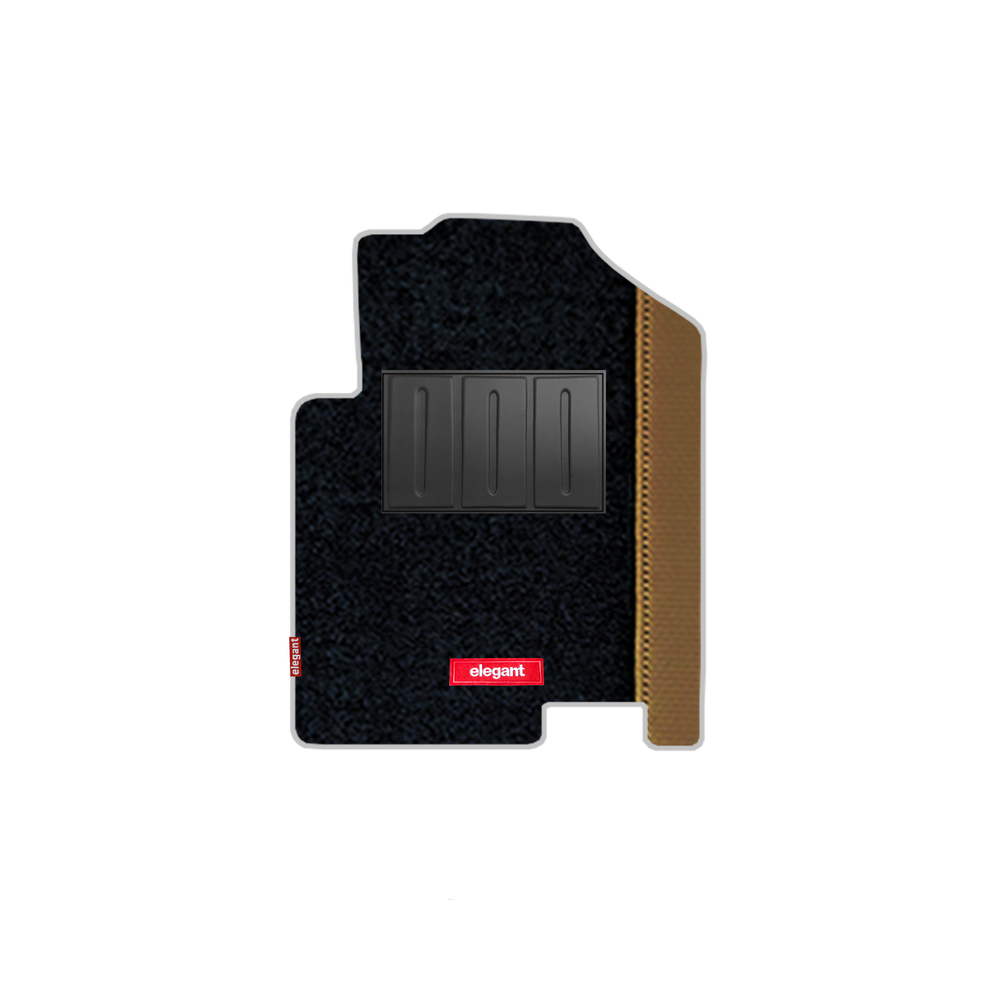 Duo Carpet Car Floor Mat For Hyundai Verna - Black Beige | Elegant Auto Retail