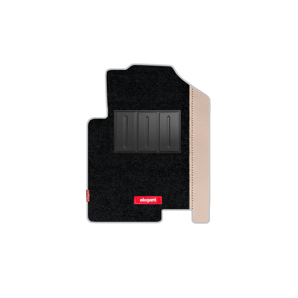 Duo Carpet Car Floor Mat For Hyundai Verna - Black MBeige | Elegant Auto Retail