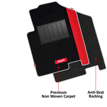 Duo Carpet Car Floor Mat For Mahindra XEV 9e - Black Red | Elegant Auto Retail