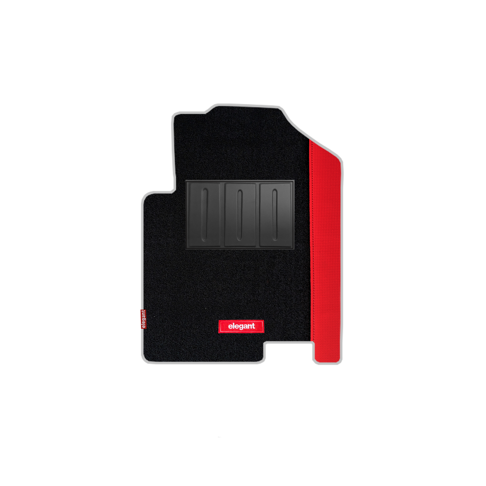 Duo Carpet Car Floor Mat For Hyundai Verna - Black Red | Elegant Auto Retail
