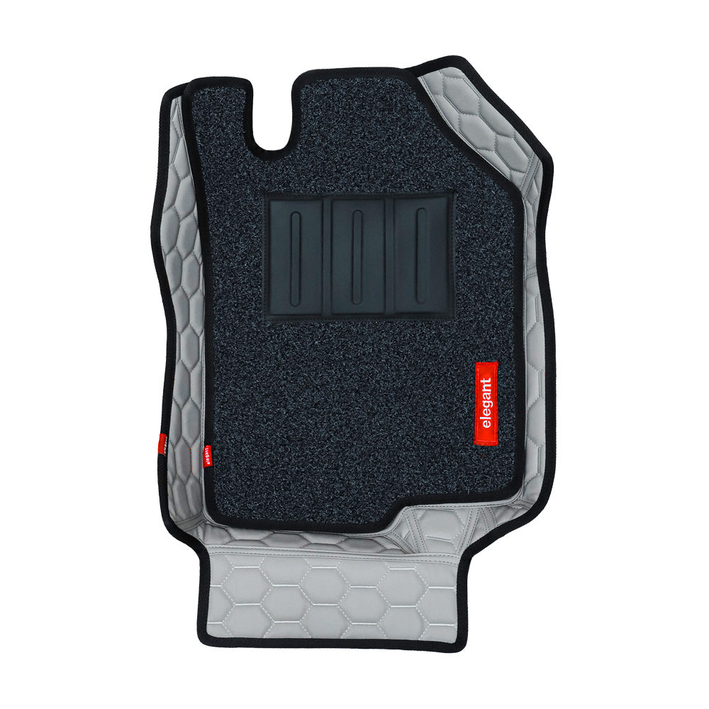 Star 7D Car Floor Mats For Maruti Ertiga - C Grey White | Elegant Auto Retail