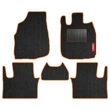 Load image into Gallery viewer, Cord Carpet Car Floor Mat For Honda Elevate - Black Orange | Elegant Auto Retail