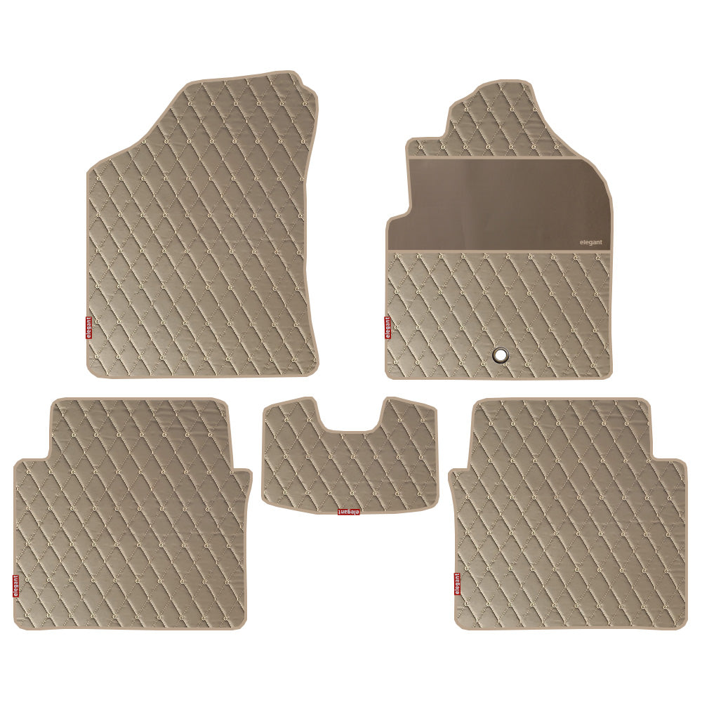 Luxury Leatherette Car Floor Mat For Hyundai Exter Interior Matching