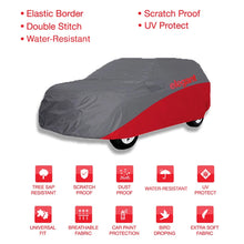 Load image into Gallery viewer, Elegant Car Body Cover WR Grey And Red for MUV Cars
