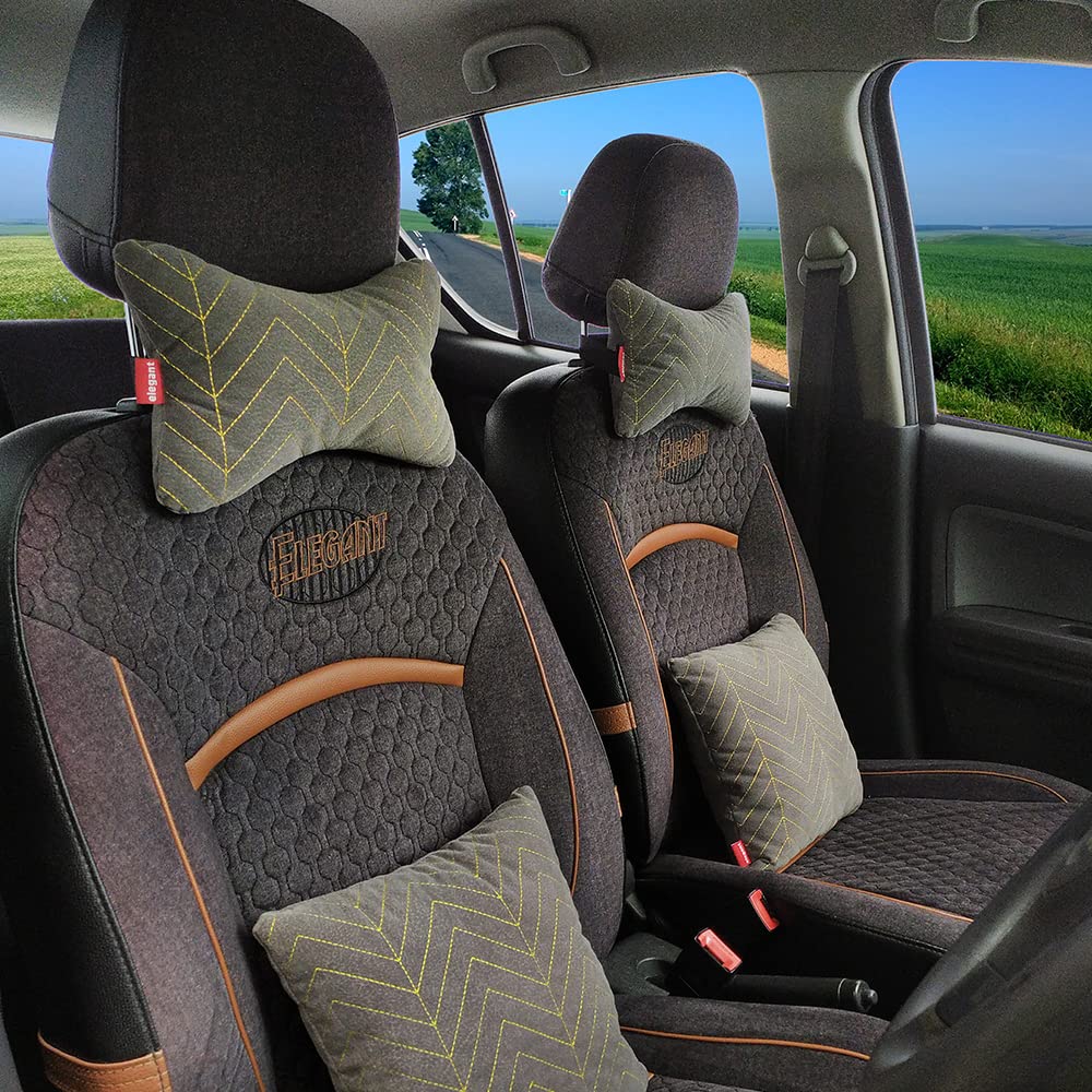 Elegant Car Comfy Pillow And Neck Rest Line Set of 4 Design CU09 | Elegant Auto Retail