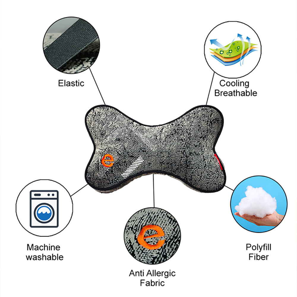 Elegant Dual Tone Silky Neck Support Pillow Set of 2 | Elegant Auto Retail
