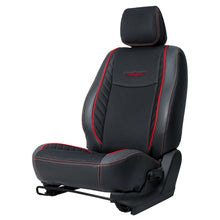 Fresco Drift Fabric Car Seat Cover For Tata Punch - Black Red | Elegant Auto Retail