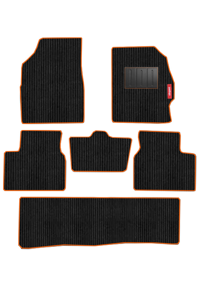 Cord Carpet Car Floor Mat Orange For Mahindra Bolero Neo