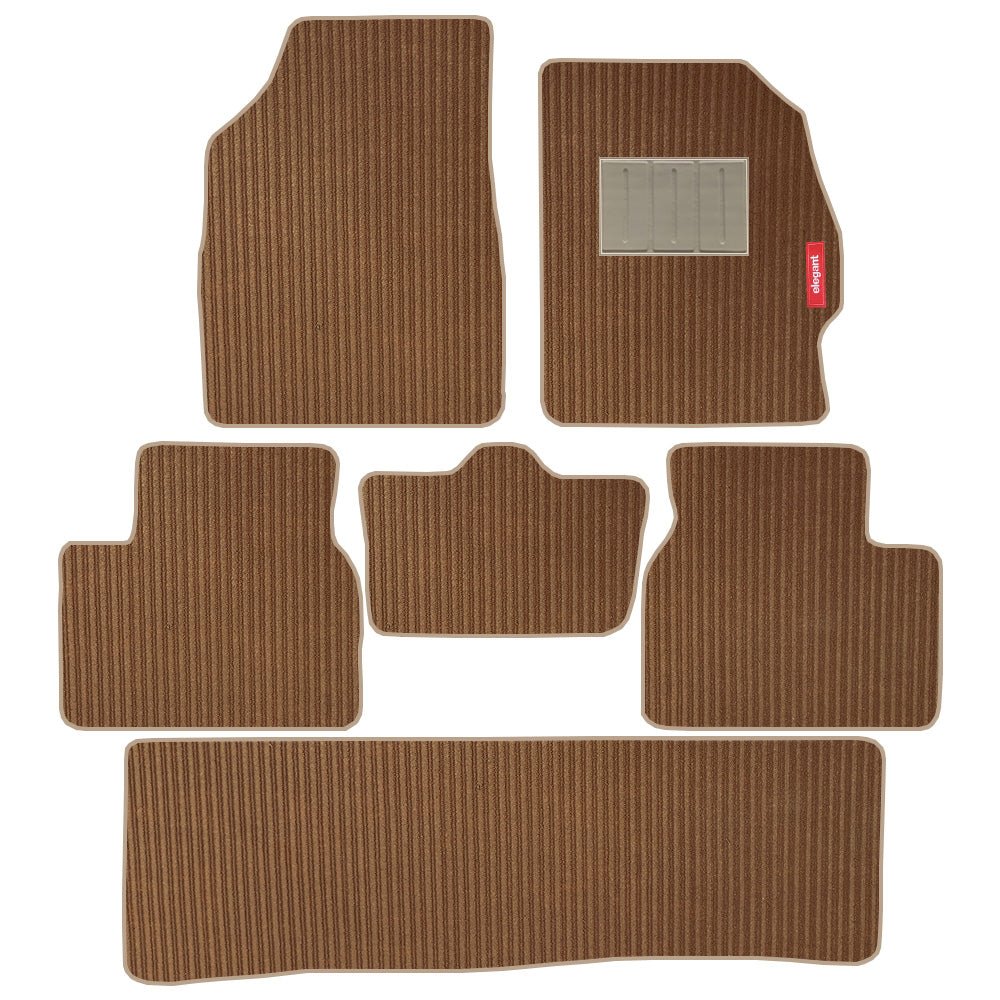 Cord Carpet Car Floor Mat For Mahindra Marazzo - Beige Beige | Elegant Auto Retail