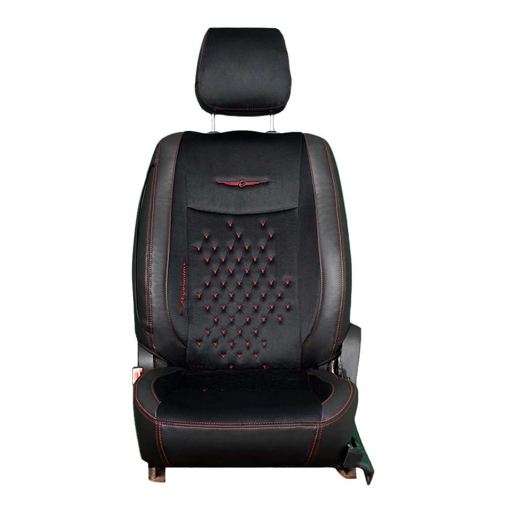 Gen Y Velvet Fabric Car Seat Cover For Mahindra Bolero Neo | in Black Colour | Elegant Auto Retail