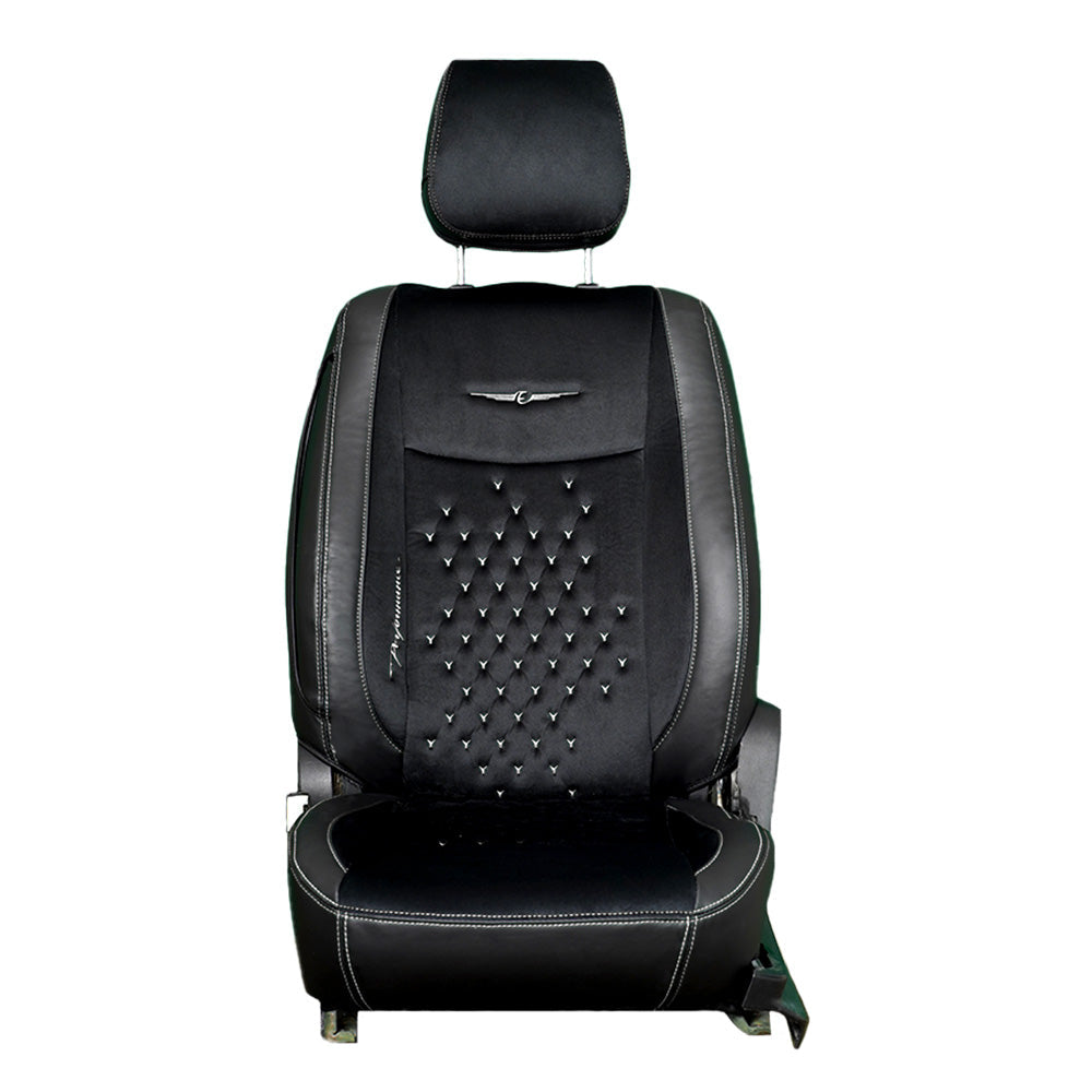 Gen Y Velvet Fabric Car Seat Cover For Tata Curvv | In Black Colour | Elegant Auto Retail
