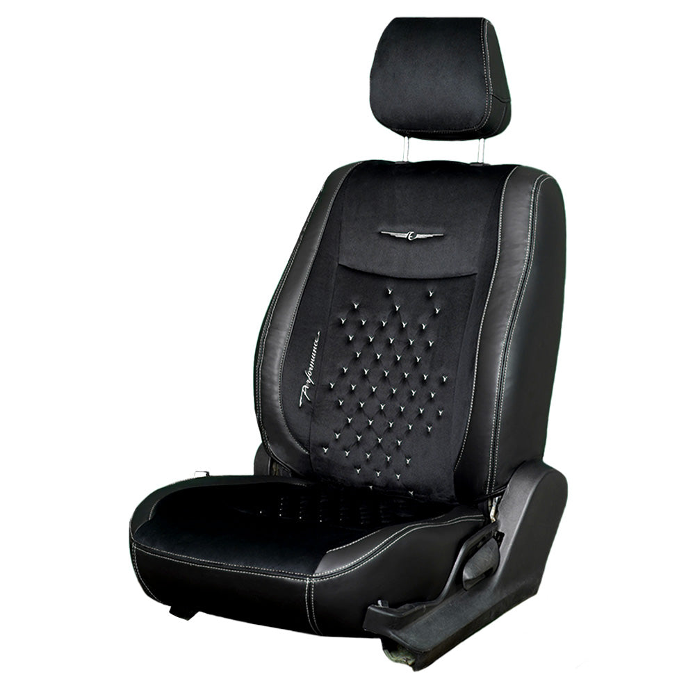 Gen Y Velvet Fabric Car Seat Cover For Tata Curvv | In Black Colour | Elegant Auto Retail