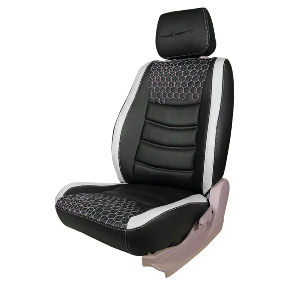 Glory Prism Art Leather Car Seat Cover Black and Grey For Maruti Brezza