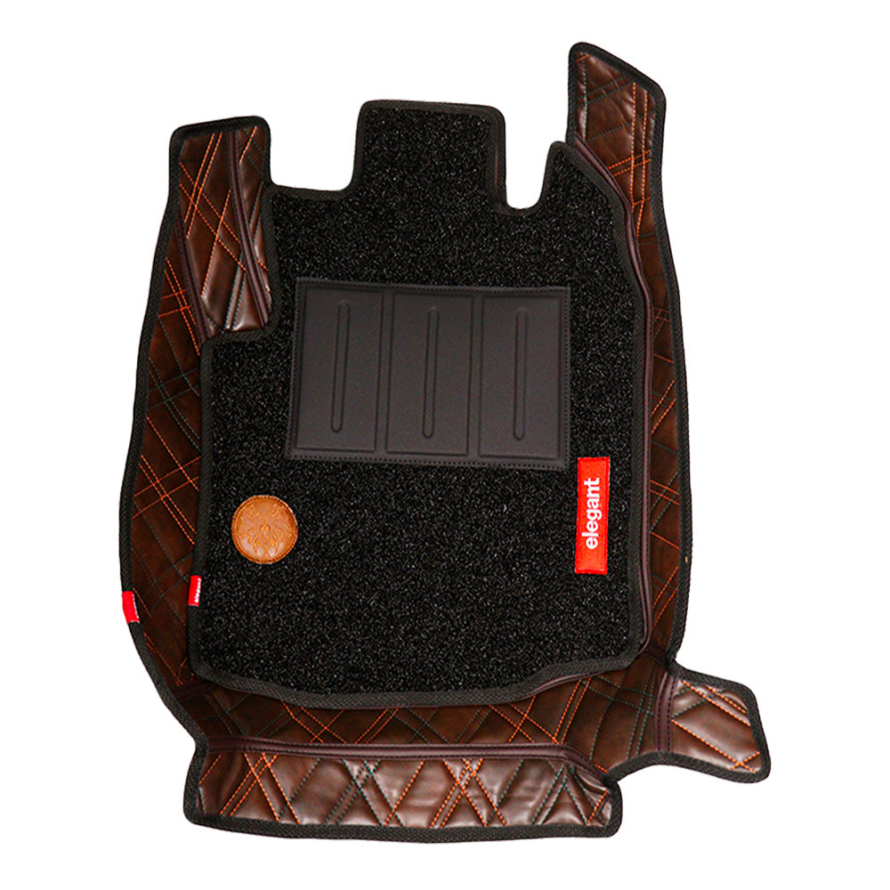 Posh 7D Car Floor Mats For Jeep Wrangler Rubicon - Brown Brown |Elegant Auto Retail