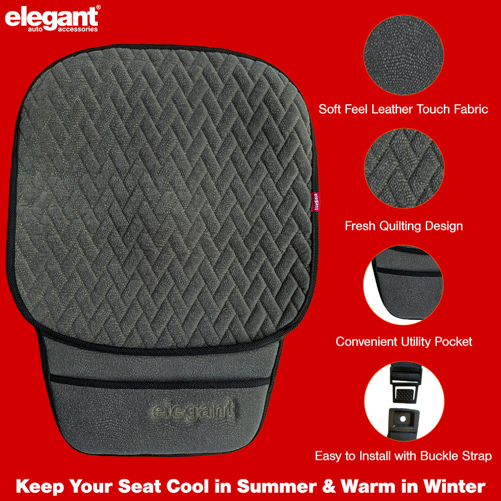 Caper Cool Pad Car Seat Cushion Black and Grey (Set of 3)