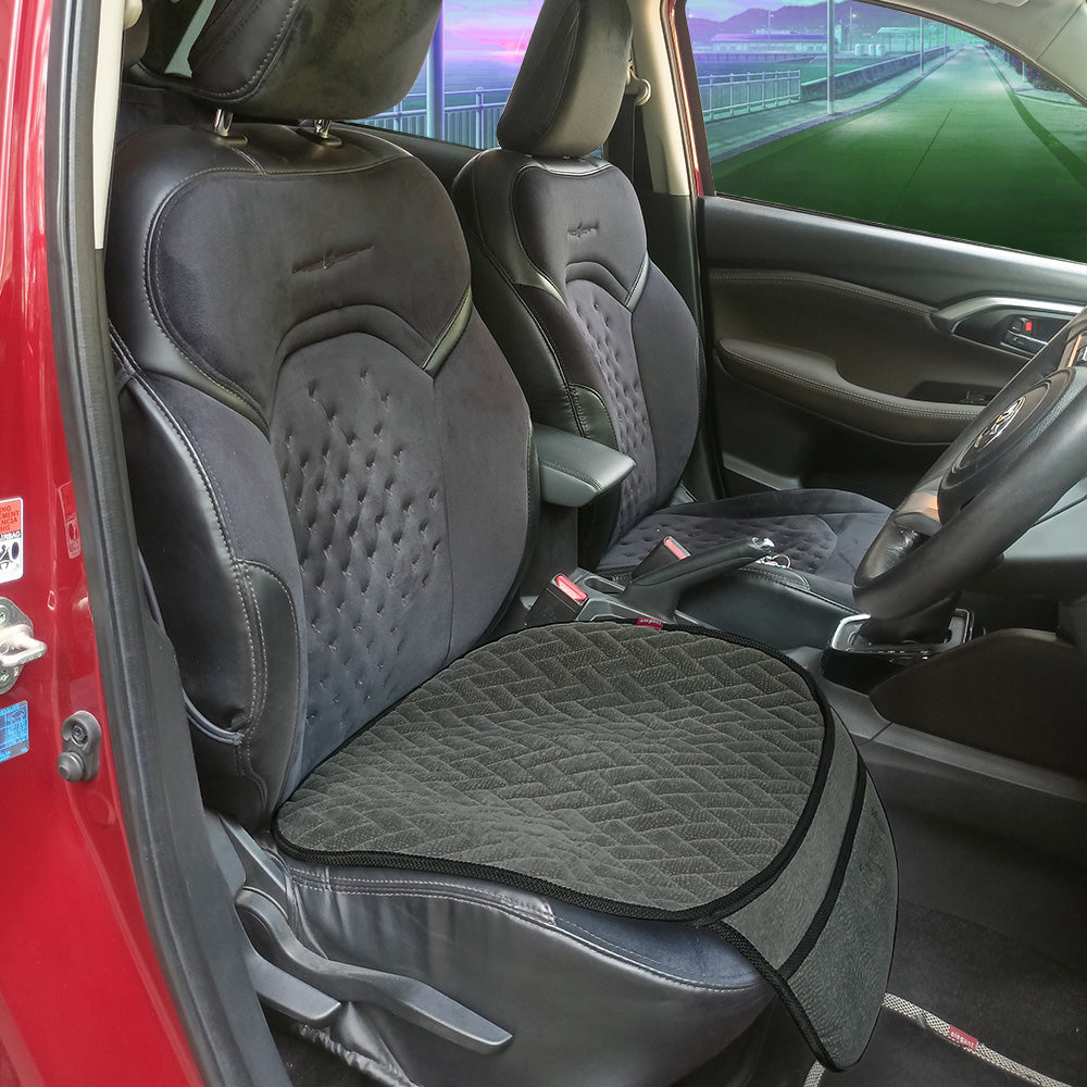 Caper Cool Pad Car Seat Cushion Black and Grey (Set of 3)