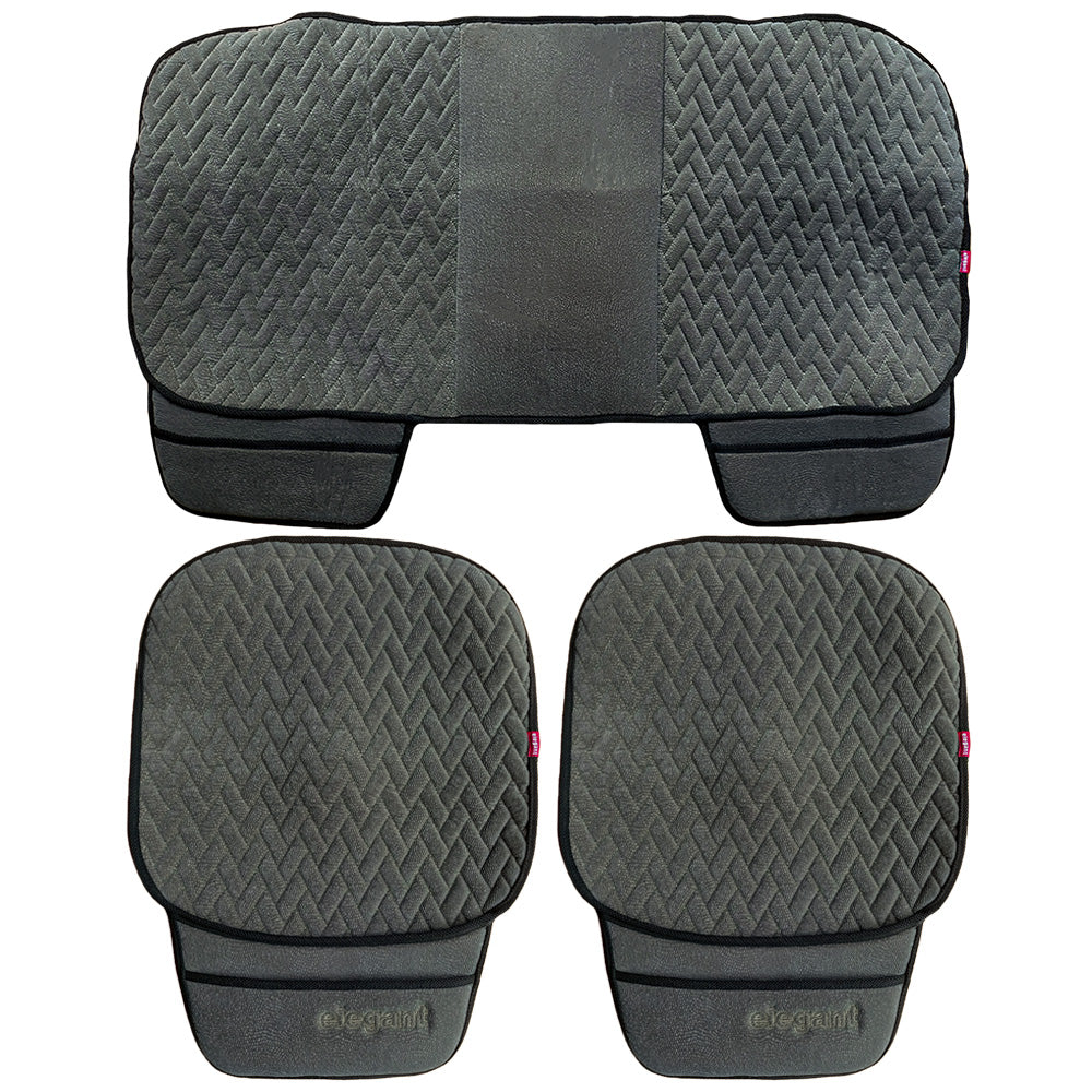 Caper Cool Pad Car Seat Cushion Black and Grey (Set of 3)