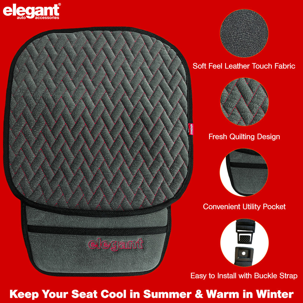 Caper Cool Pad Car Seat Cushion Grey-Red (Set of 3)