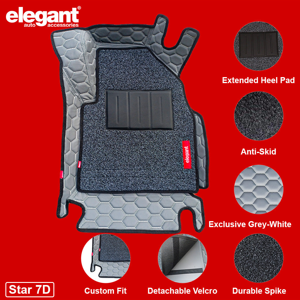 Star 7D Car Floor Mats For Volvo XC90 - Grey White | Elegant Auto Retail