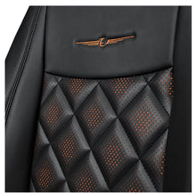 Groovy Nappa PR Art Leather Car Seat Cover For Skoda Laura - Black Orange | Elegant Auto Retail