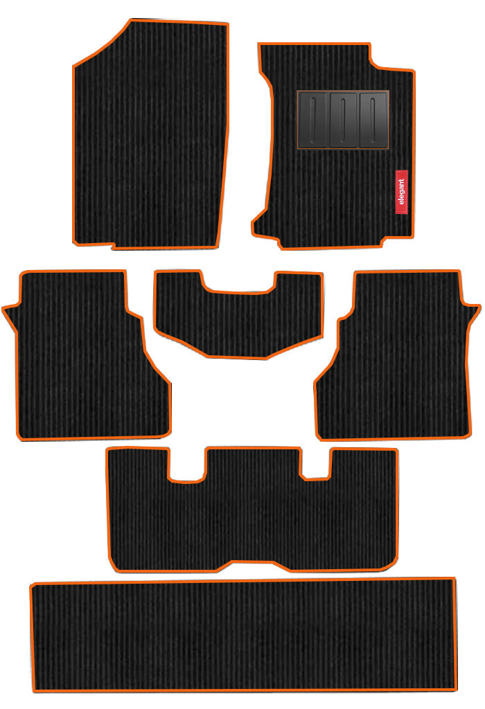 Cord Carpet Car Floor Mat Orange For Toyota Fortuner