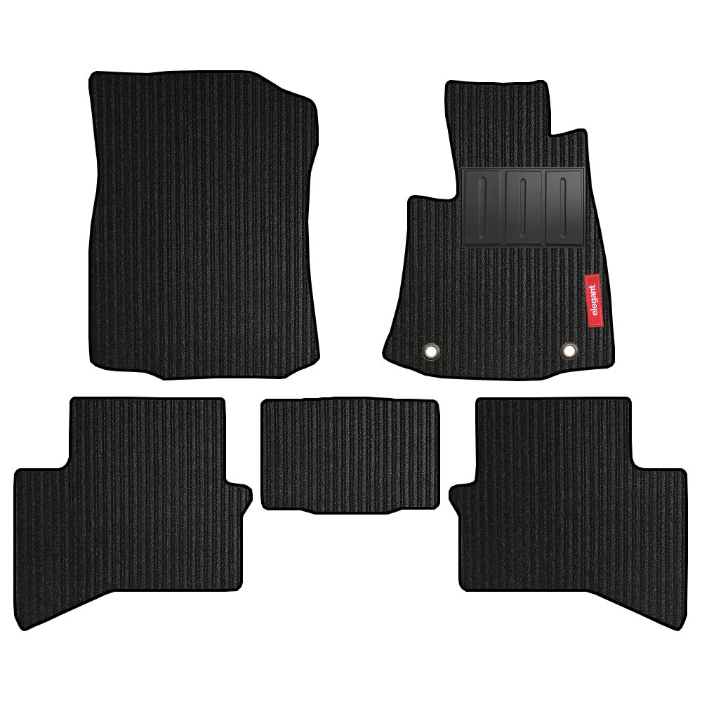 Cord Carpet Car Floor Mat For Toyota Hilux - Black Black | Elegant Auto Retail