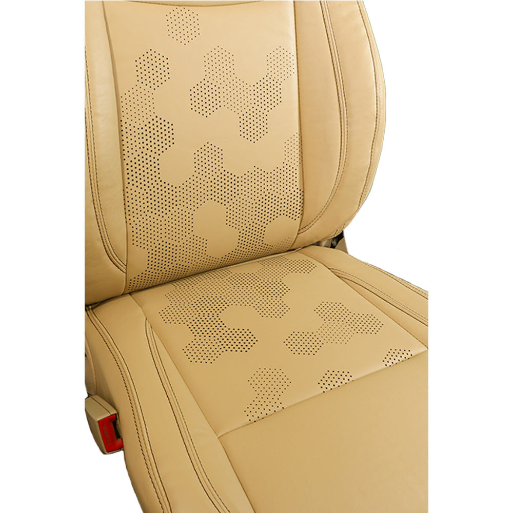 Nappa PR HEX Art Leather Car Seat Cover For Honda Civic - Beige Beige | Elegant Auto Retail