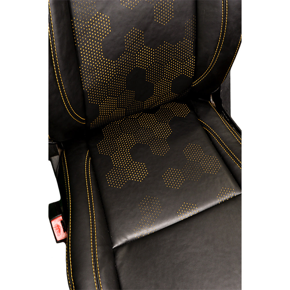Nappa PR HEX Art Leather Car Seat Cover For Tata Harrier | in Black Colour | Elegant Auto Retail