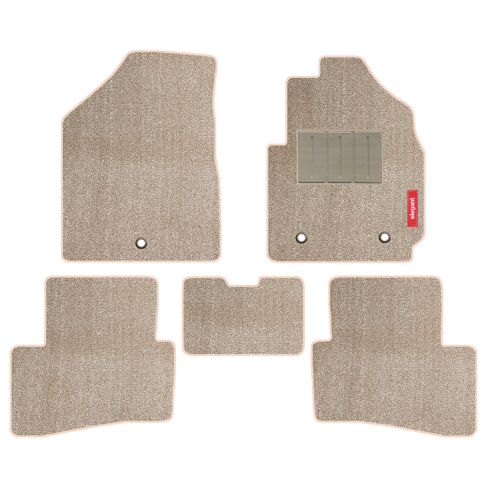 Miami Carpet Car Floor Mat For Hyundai Alcazar - Beige | Elegant Auto Retail
