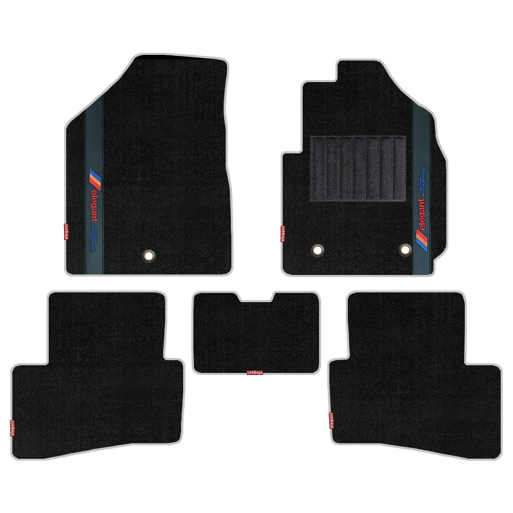 Sports Carpet Car Floor Mat For Hyundai Alcazar - Black Black | Elegant Auto Retail