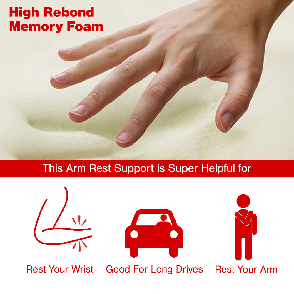 Elegant Posh Memory Foam Car Arm Rest Support Pillow