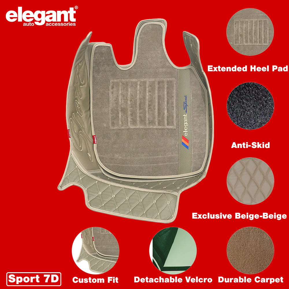 Sport 7D Carpet Car Floor Mat For Maruti Ciaz - Beige Beige | Elegant Auto Retail