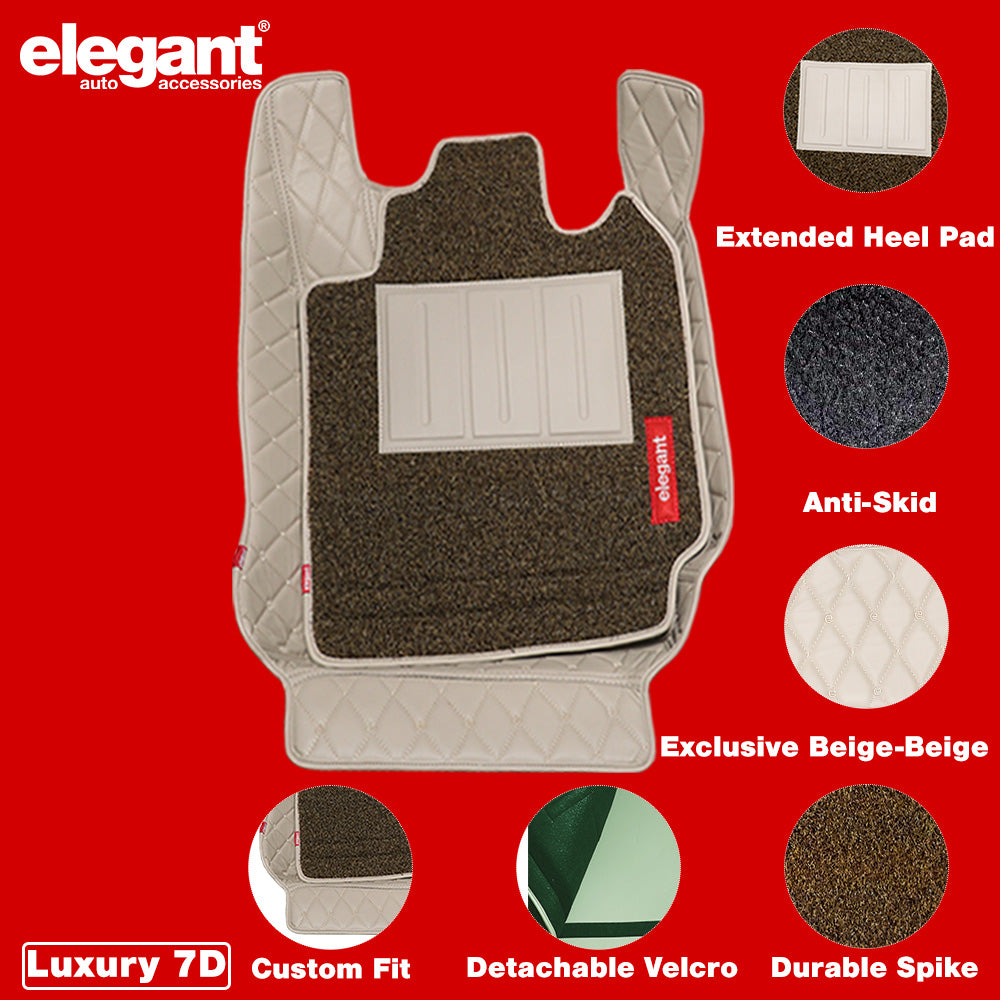 7D Car Floor Mats For Mahindra Marazzo - Beige Beige | Elegant Auto Retail