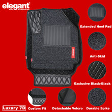 7D Car Floor Mats For Kia Seltos-  Black Black | Elegant Auto Retail
