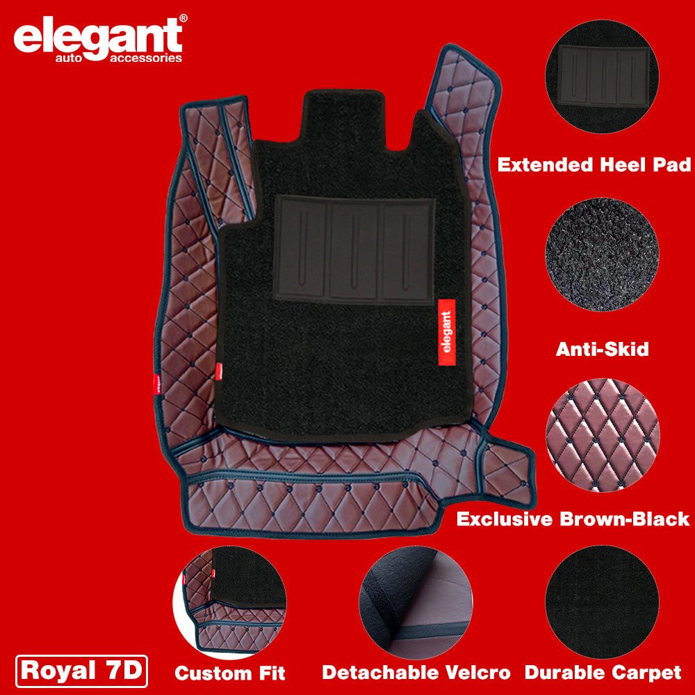 Royal 7D Car Floor Mats For Ford Freestyle - Brown Black | Elegant Auto Retail