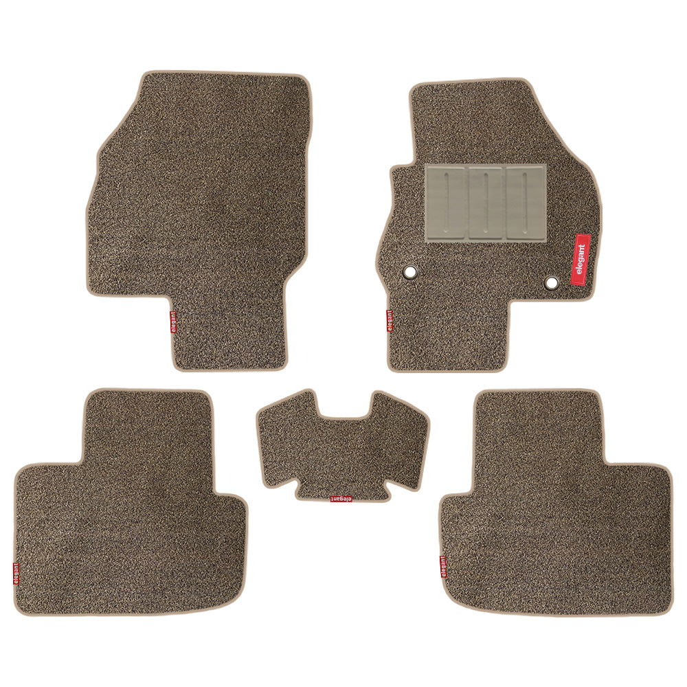 Spike Car Floor Mat for Skoda Kylaq - Beige Brown | Elegant Auto Retail