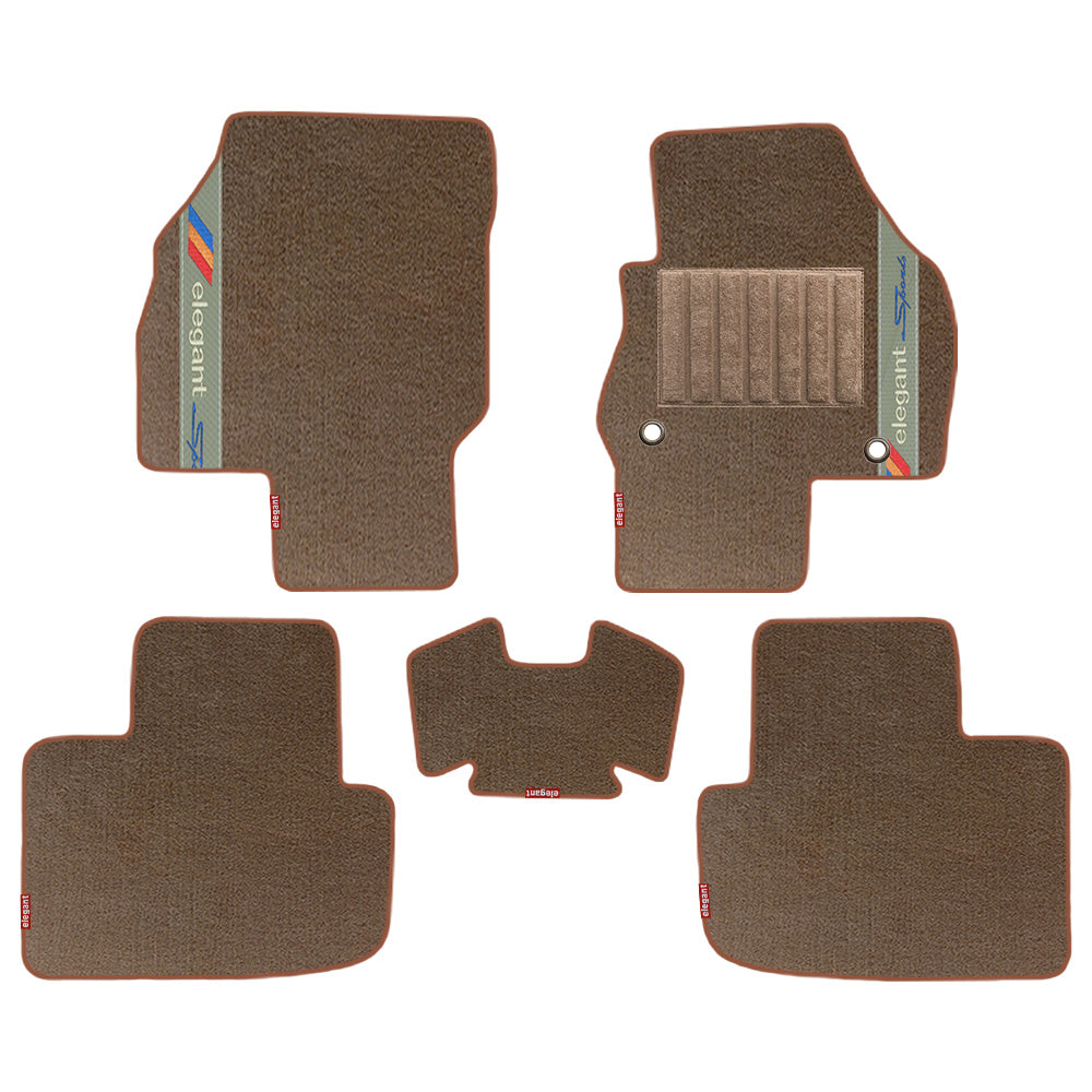 Sports Carpet Car Floor Mat For Skoda Kylaq - Beige Beige | Elegant Auto Retail