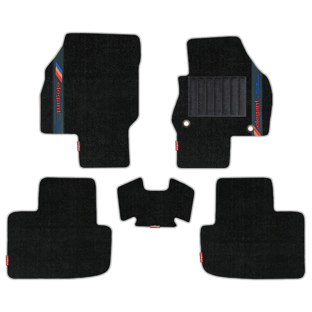 Sports Carpet Car Floor Mat For Skoda Kylaq - Black Black | Elegant Auto Retail